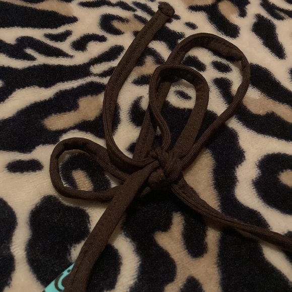 Floral Blue and Brown Bikini Top - Picture 4 of 6